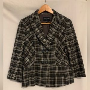 Banana Republic Gray Plaid Blazer Jacket